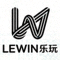 LEWIN乐玩集团官方品牌Logo - 橙色与深蓝色交织的现代科技感设计